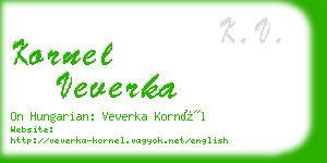 kornel veverka business card